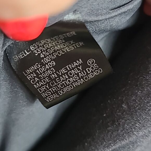 NEW TAHARI Ruched Single-Breasted Blazer Notch Collar 2-Button Gray Suit Jacket - Picture 6 of 9